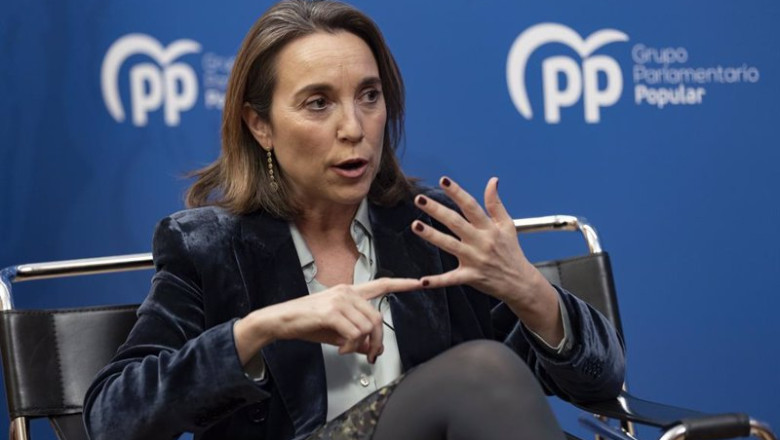 ep archivo la portavoz parlamentaria del pp cuca gamarra durante una entrevista con europa press a ep archivo la portavoz parlamentaria del pp cuca gamarra durante una entrevista con europa press a