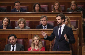 ep el lider del partido popular pablo casado durante una sesion de control al gobierno en el