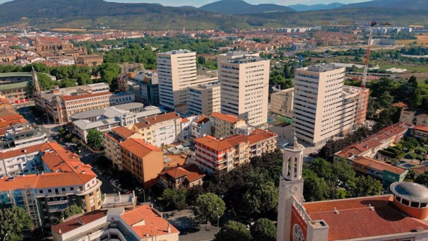 ep foto aerea de la promocion joris de aedas homes en salesianos pamplona