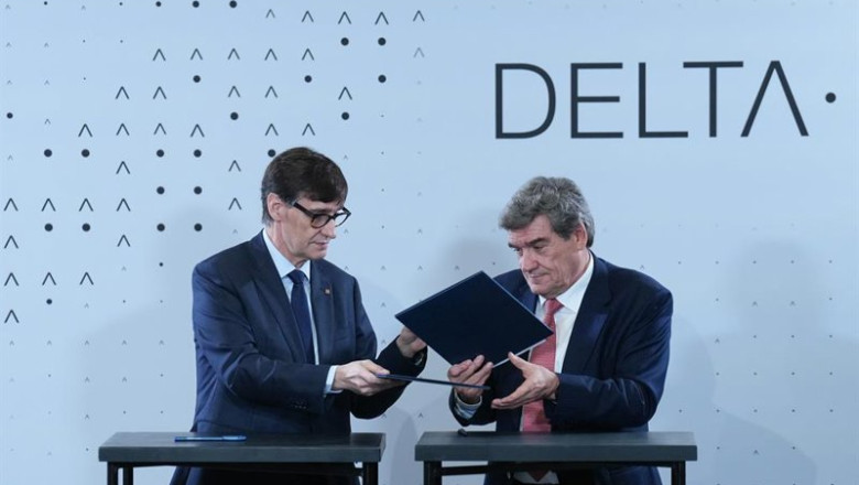 ep i d el presidente de la generalitat salvador illa y el gobernador del banco de espana jose luis