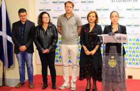ep la alcaldesa de santa cruz de tenerife patricia hernandez a la derecha en la presentacion del