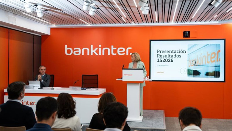 La consejera delegada de Bankinter, Gloria Ortiz, presenta a los medios los resultados de la Entidad en el primer semestre de 2026, en la sede Central de Bankinter. | Matias Chiofalo - Europa Press ep la consejera delegada de bankinter gloria ortiz presenta a los medios los resultados de la