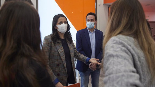 ep la lider de cs ines arrimadas y el portavoz adjunto de ciudadanos en el congreso edmundo bal a su