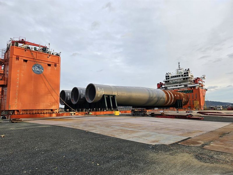 Navantia Seanergies y Windar finalizan los 45 monopilotes para un parque de Iberdrola
