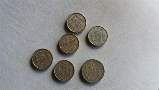 ep pesetas monedas antiguas monedascien monedasquinientas