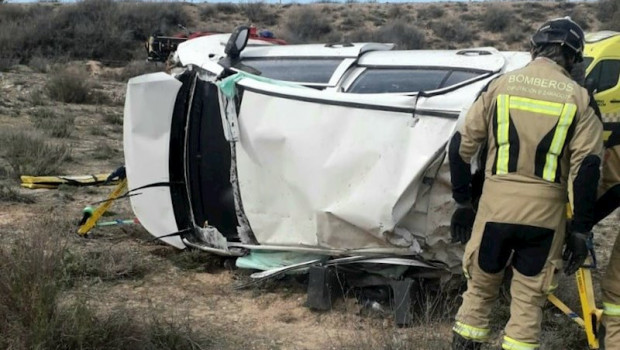 ep accidente en la a-23 en maria de huerva