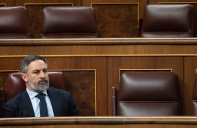 ep archivo   el presidente de vox santiago abascal durante un pleno donde se debate la toma en