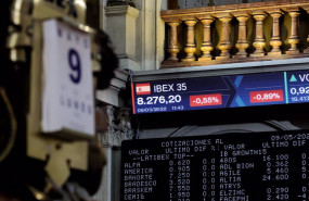 ep dos paneles del ibex 35 en el palacio de la bolsa a 9 de mayo de 2022 en madrid espana ep dos paneles del ibex 35 en el palacio de la bolsa a 9 de mayo de 2022 en madrid espana