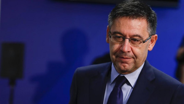 ep josep maria bartomeu attends at the press conference of departure of andres iniesta in barcelona spain april 27 2018