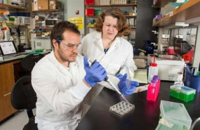 ep la cientifica laurie littlepage trabaja con el estudiante graduado ricardo romero moreno en su