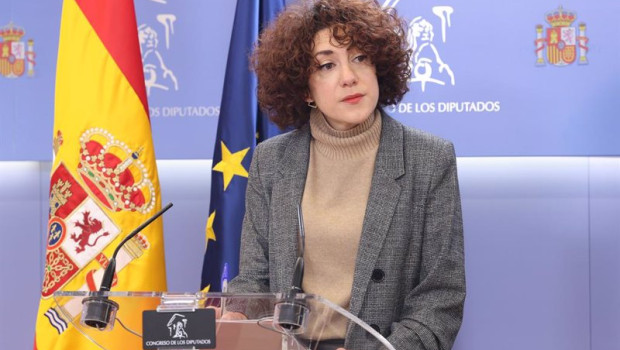 ep la diputada de sumar aina vidal durante una rueda de prensa anterior a la junta de portavoces en