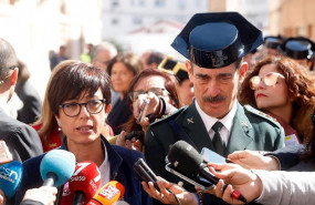 ep la directora general de la guardia civil maria gamez junto a nuevo coronel jefe de la comandancia
