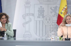 ep la ministra portavoz y de hacienda maria jesus montero y la vicepresidenta y ministra de asuntos