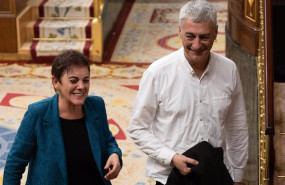 ep la portavoz de eh bildu en el congreso mertxe aizpurua y el diputado de eh bildu oskar matute