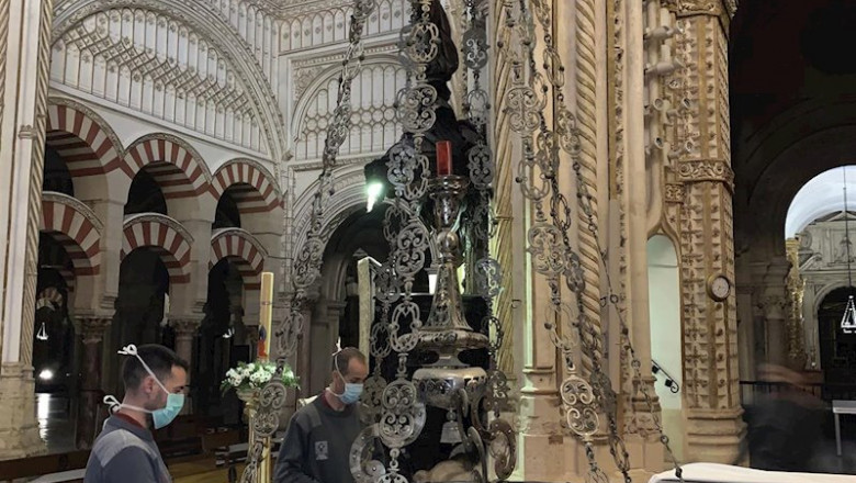 ep trabajos en la mezquita-catedral ante la pandemia del covid-19 ep trabajos en la mezquita-catedral ante la pandemia del covid-19