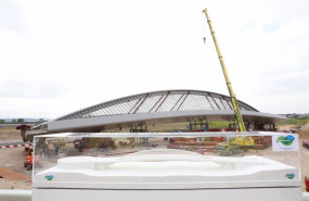 ep archivo   obras del puente que unira valdebebas y la t4 del aeropuerto adolfo suarez