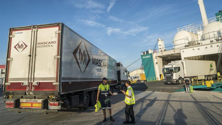Baleària transporta mercancías de la Península al archipiélago durante la crisis del COVID-19. | BALEÀRIA - Archivo ep baleria transporta mercancias de la peninsula al archipielago durante la crisis del covid-19