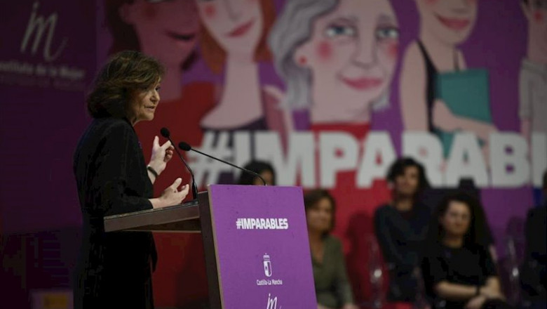 Carmen Calvo en el acto del Día de la Mujer en Ciudad Real | EP/EUSEBIO GARCÍA ep carmen calvo en el acto del dia de la mujer en ciudad real
