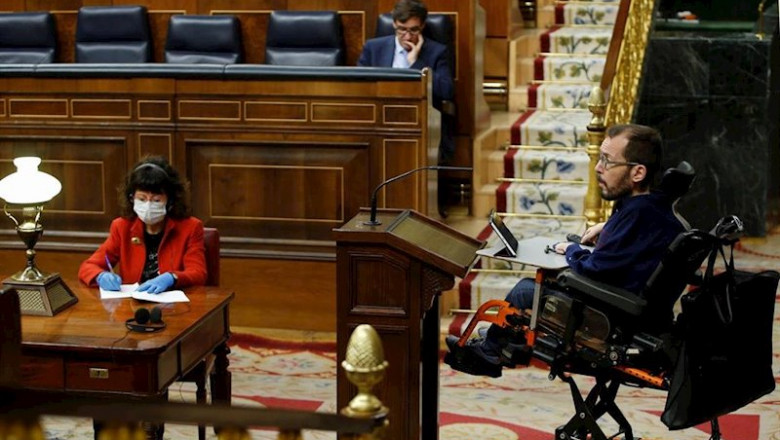 ep el diputado de unidas podemos pablo echenique durante su intervencion en el congreso