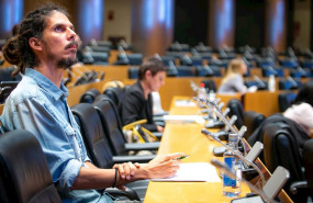 ep el diputado y secretario de organizacion de podemos alberto rodriguez en una comision del