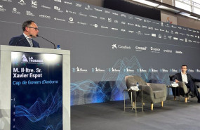 ep el jefe de gobierno de andorra xavier espot y el presidente de la trobada empresarial al pirineu