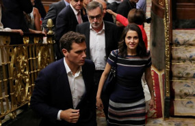 ep i-d el presidente de ciudadanos albert rivera el secretario general de ciudadanos jose manuel