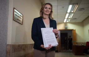 ep la vicesecretaria de desarrollo sostenible del pp paloma martin posa tras registrar en el senado