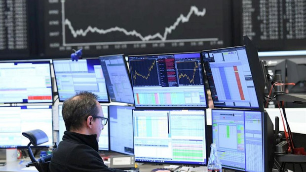 ep main a estoc trader sits in front of his monitors in the trading room of the frankfurt estoc