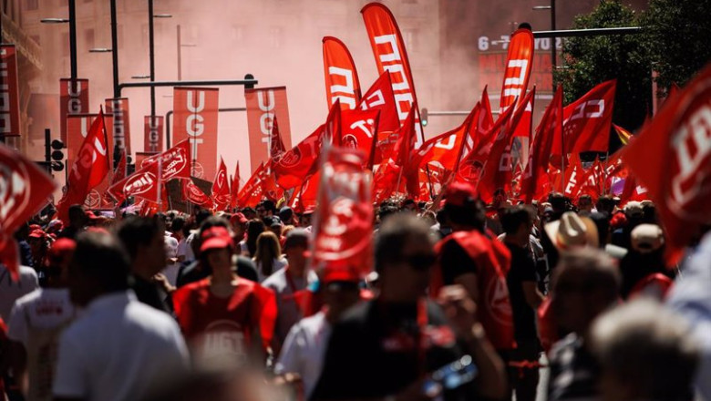 ep manifestantes durante la marcha por el dia internacional de los trabajadores a 1 de mayo de 2023 ep manifestantes durante la marcha por el dia internacional de los trabajadores a 1 de mayo de 2023