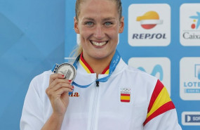 ep mireia belmonte una de las nadadoras espanolas que compiten en la liga internacional de natacion