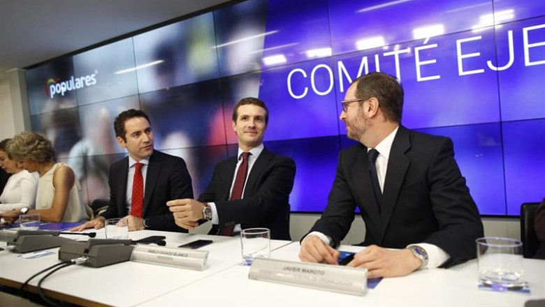 Teodoro García Egea, Pablo Casado i Javier Maroto | Eduardo Parra - Europa Press - Archivo ep teodoro garcia egea pablo casado i javier maroto