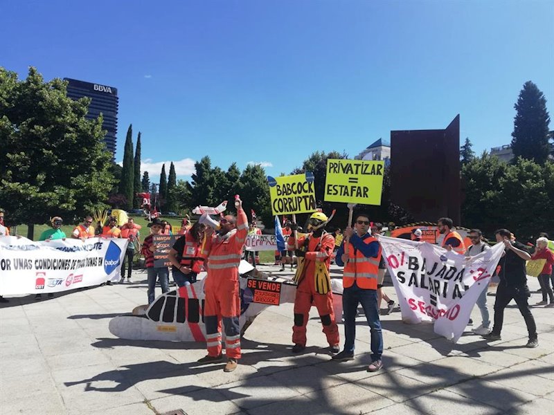 ep trabajadores de babcock protestan ante fomento