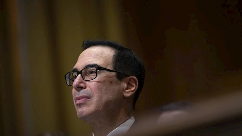 2/12/2020 - Washington, District of Columbia, United States of America: United States Secretary of the Treasury Steven T. Mnuchin testifies before the U.S. Senate Committee on Finance regarding the budget for fiscal year 2021 at the United States Capitol | Stefani Reynolds ep 2020 - washington district of columbia united states of america united states secretary of the