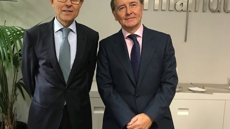 De izquierda a derecha, el director general de Farmaindustria, Humberto Arnés, y el presidente, Martín Sellés. | FARMAINDUSTRIA - Archivo ep de izquierda a derecha el director general de farmaindustria humberto arnes y el presidente