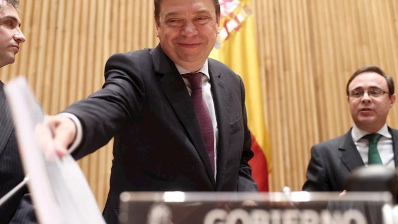 ep el ministro de agricultura pesca y alimentacion luis planas momentos antes de su comparecencia en
