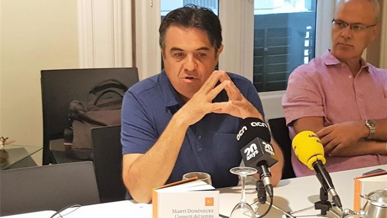 ep el periodista y escritor marti dominguez durante la presentacion de su nueva novela lesperit del