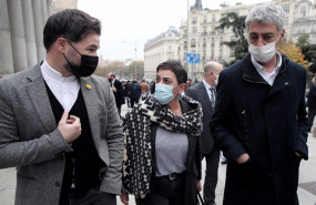 ep el portavoz de erc en el congreso gabriel rufian la portavoz de eh-bildu en el congreso mertxe