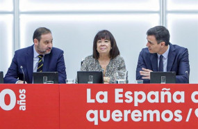 ep i-d el ministro de transportes movilidad y agenda urbana jose luis abalos la presidenta del psoe