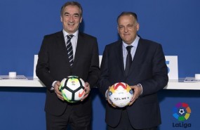 ep javier lozano lnfs y javier tebas laliga