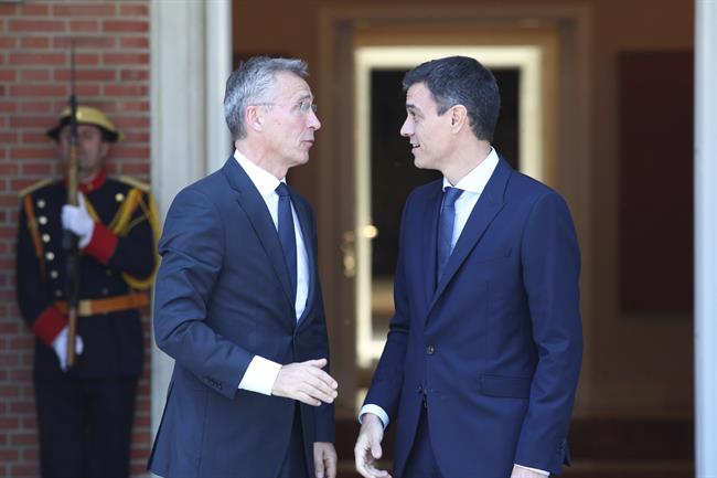 Pedro Sánchez con el secretario general de la OTAN, Jens Stoltenberg, en junio | EDUARDO PARRA/EUROPA PRESS ep pedro sanchezsecretario generalla otan jens stoltenberg en junio