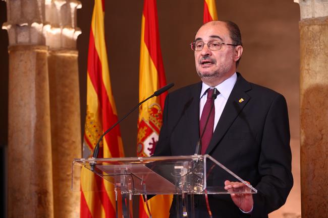 El presidente del Gobierno autonómico, Javier Lambán, en el Día de Aragón. | DGA ep presidentegobierno autonomico javier lamban endiaaragon