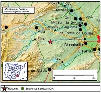 Un movimiento sísmico de magnitud 4,1 y con epicentro en Albudeite | 112 ep un movimiento sismicomagnitud 41con epicentroalbudeite