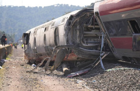 ep uno de los vagones del tren de iryo que descarrilo