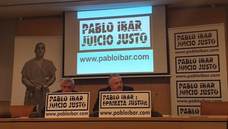A la izquierda, el padre de Pablo Ibar, Cándido Ibar, y a la derecha, Andrés Krakenberger, portavoz de la Asociación 'Pablo Ibar juicio justo'. | EUROPA PRESS ep a la izquierda el padre de pablo ibar candido ibar y a la derecha andres krakenberger portavoz de