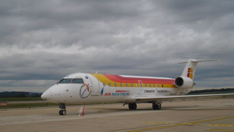 Avión de Air Nostrum en Gironab | AENA - Archivo ep avion de air nostrum en gironab