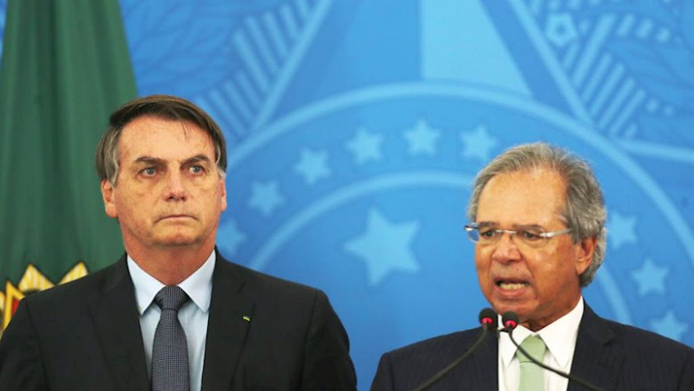 El presidente de Brasil, Jair Bolsonaro, junto al ministro de Economía del país, Paulo Guedes | -/GDA via ZUMA Wire GDA via ZUMA / DPA ep el presidente de brasil jair bolsonaro junto al ministro de economia del pais paulo guedes