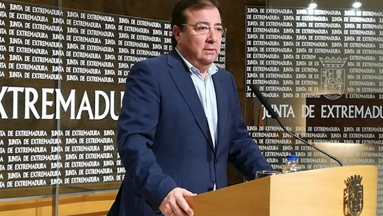Imagen de archivo del presidente de la Junta de Extremadura, Guillermo Fernández Vara, en rueda de prensa | EUROPA PRESS ep imagen de archivo del presidente de la junta de extremadura guillermo fernandez vara en rueda de