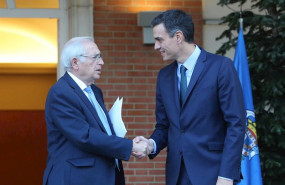 ep juan jose imbroda cuando era presidente de melilla en una visita al presidente del gobierno pedro