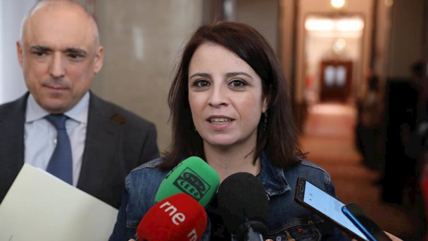 ep la portavoz del grupo socialista en el congreso de los diputados adriana lastra atiende a los