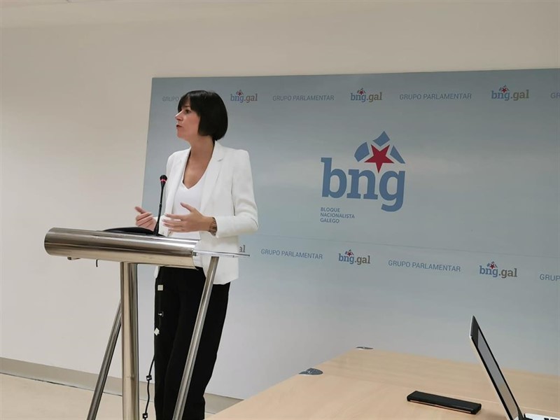 ep la portavoz nacional del bng ana ponton en una rueda de prensa en el parlamento de galicia